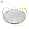 Metal Wire Tray Metal Round Tray with Mirror base Manufactory